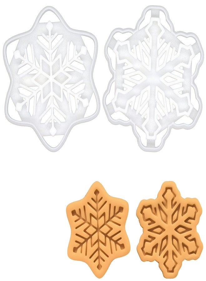 Bakerlogy Set of 2 Snowflake cookie cutters (Style 1 and 2), 2 pieces - Bakerlogy - Image 1