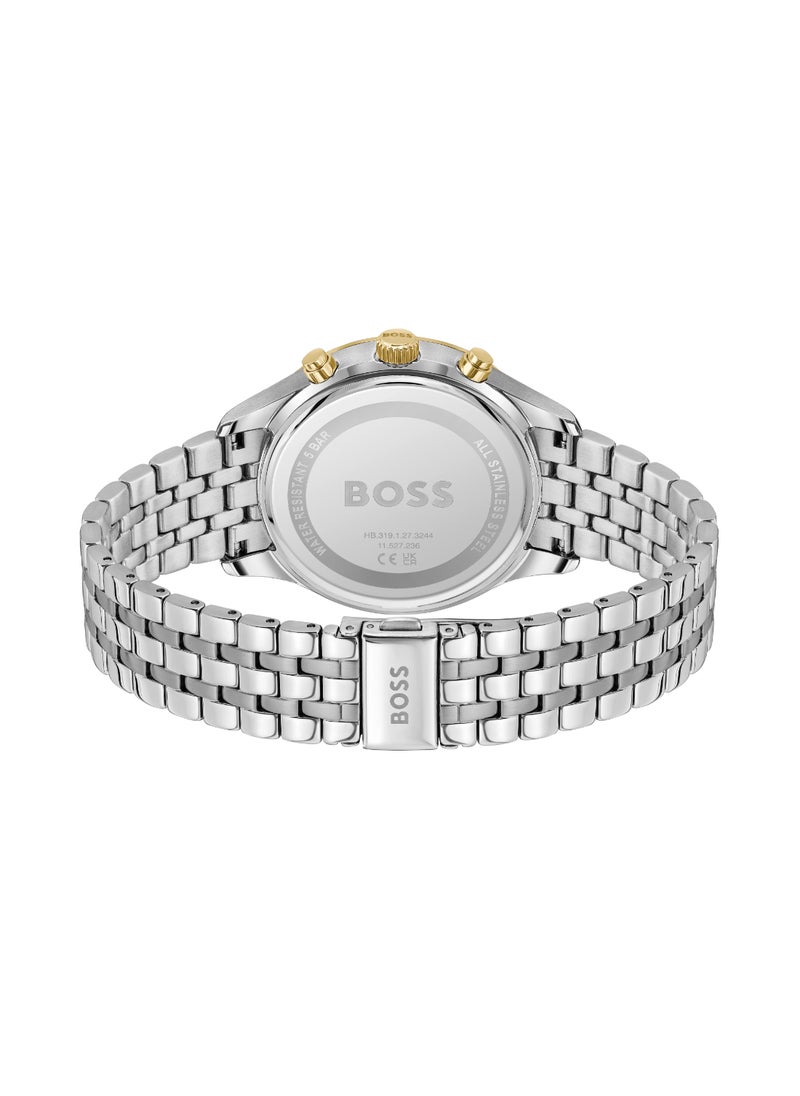 HUGO BOSS ساعة كرونوغراف دائرية للرجال بعلبة خضراء - 1514159  - Image 3
