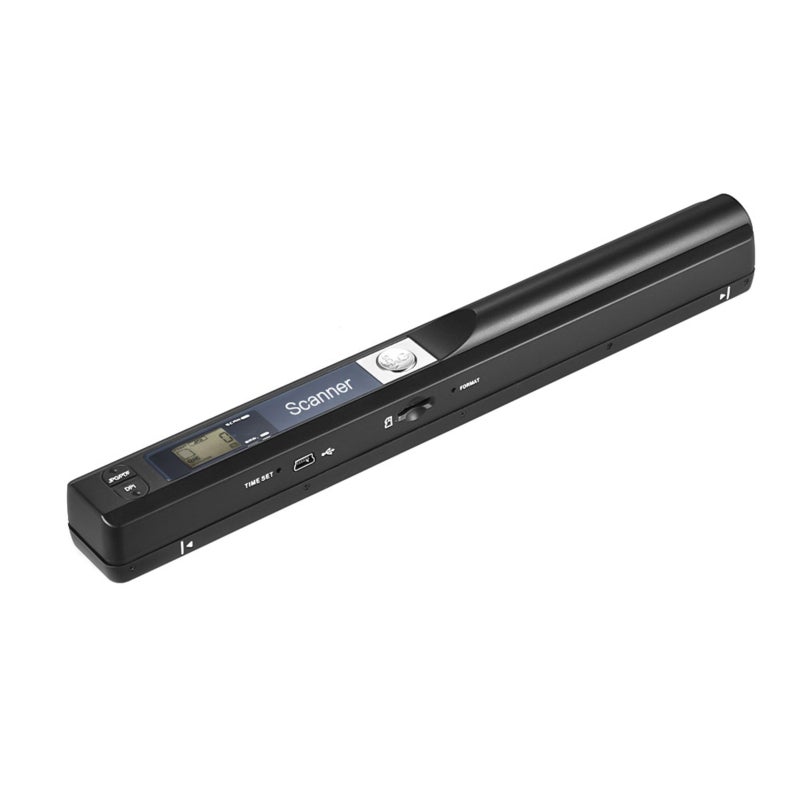 Portable Scanner: Black Compact Lightweight Design - High Resolution A4 Scanning With Real Time Distortion Detector Handheld Wand Scanner for Mobile Document & Image Scanning - Image 1