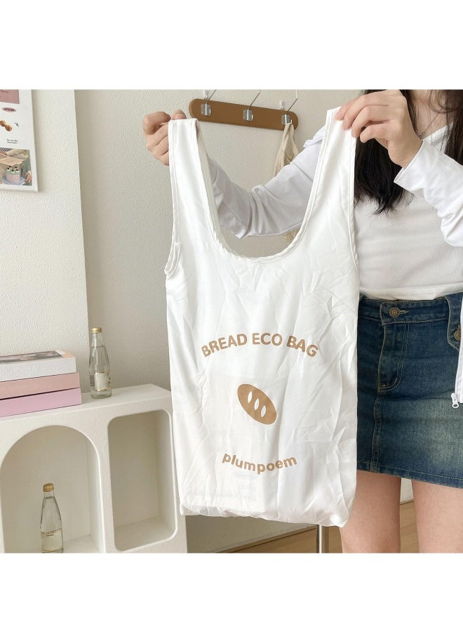 Washable Shopping Bags, Easy Maintenance Reusable Shopping Bags, Green Alternatives Grocery Bag, Stylishly Eco Friendly Folding Pouch, Grocery Container Bag for Fruits Vegetables Canned Food Milk - Image 4