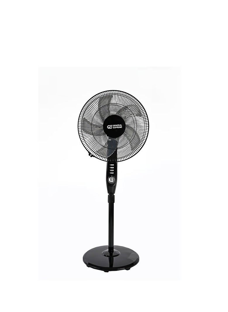 GENERAL SUPREME Vertical Fan, 3 Speeds, 5 Black Blades  - Image 1