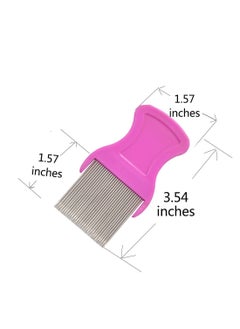 ZYOUNG 4 Pcs Head Hair Comb Including 2 Pieces Hair Comb Double Sided 2 Pieces Removal Dandruff Comb with Metal Teeth  - Image 4
