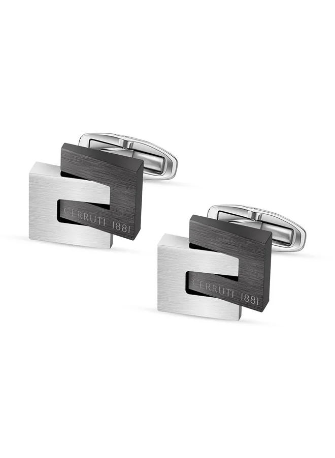 شيروتي 1881 Interlock Silver Men's Cufflink â€“ Classic and Versatile Style
