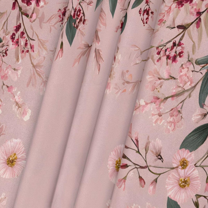 Pink Flowers Spring Square Fitted Tablecloth Waterproof Elastic Card Table Cover Stretch Wipeable Polyester Square Table Protector for Dining Kitchen Home Outdoor Picnic Decor,46x46inch - Image 2