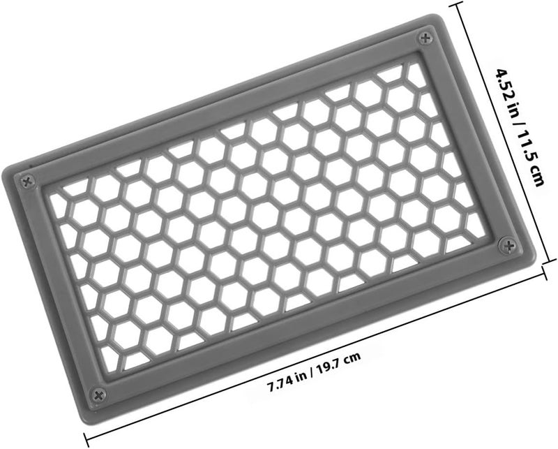 ULTECHNOVO Universal Rv Air Vent Panel with Front Grille Mesh, Rectangular Plastic Ventilation Cover for Camper Accessories, Suitable for Boats, Yachts, Bathrooms, and Offices - Image 2