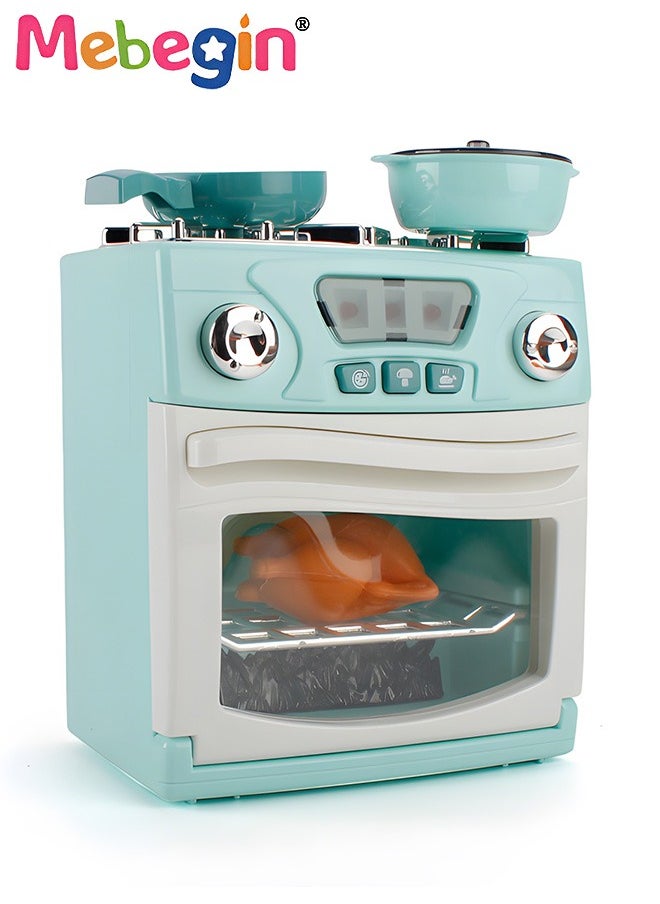 MEBEGIN Kids Oven Toy with Roast Duck, Easy Bake Oven Toy Kitchen Set, Fun Toy Microwave, Role Play Toy Kitchen Set, 3 AA batteries Required(Not Included), 14.5*10*19.5cm  - Image 2