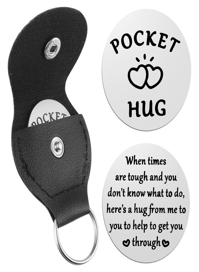 Tarini Pocket Hug Inspirational Token - Double-Sided Engraved Encouragement Coin Keychain, Thoughtful Gift for Cancer Warriors Recovery Graduation Birthday Men Women - Image 1