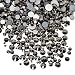 AD Beads 1440 Pieces Mixed Size No Hotfix Glue on Quality Glass Flatback Rhinestones Round Crystal Gems 30 Jet Hematite - Image 2