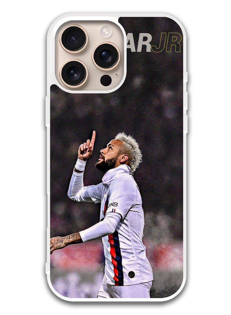 Theodor Protective Case Cover For APPLE IPHONE 16 Pro Max Neymar Jr (White Bumper) - Image 1