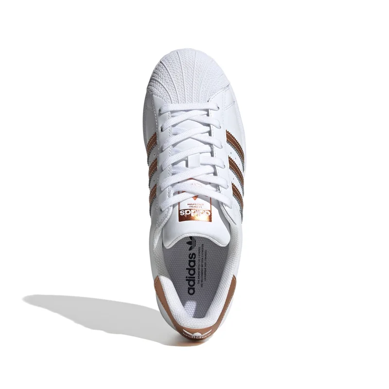 adidas أديداس سوبرستار دبليو أوريجينالز للأطفال أبيض