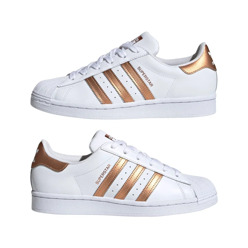 adidas أديداس سوبرستار دبليو أوريجينالز للأطفال أبيض