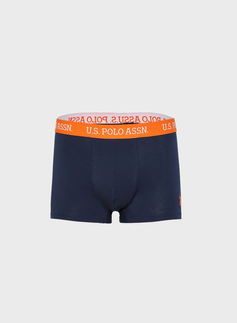 U.S. Polo Assn. 3 Pack Logo Print Trunks