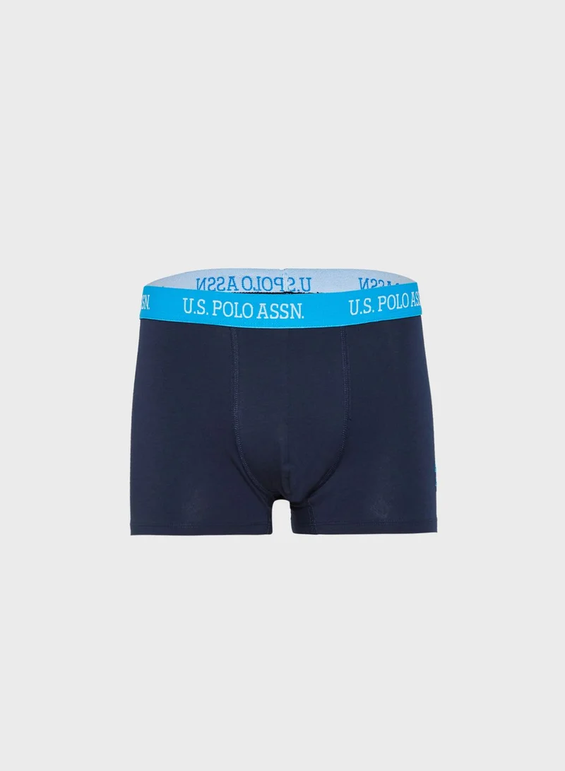 U.S. Polo Assn. 3 Pack Logo Print Trunks