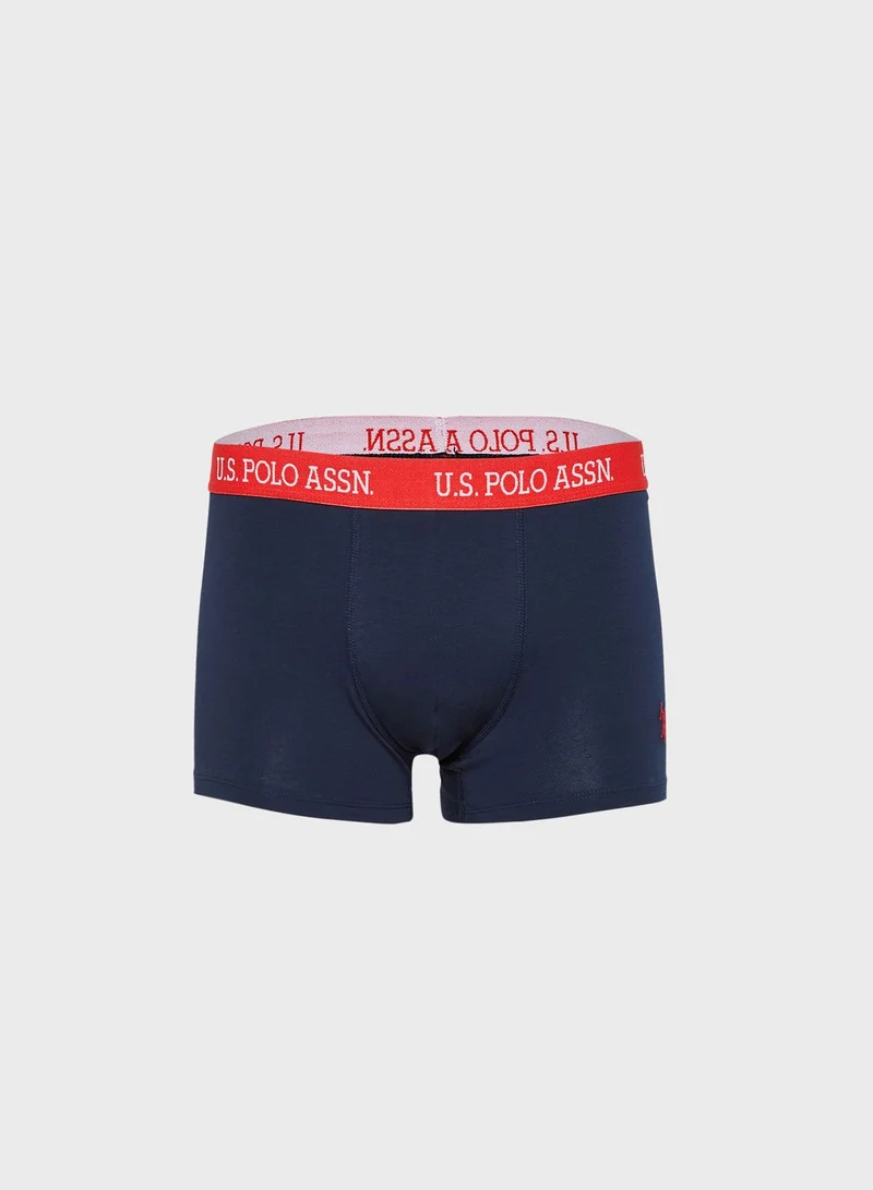 U.S. Polo Assn. 3 Pack Logo Print Trunks