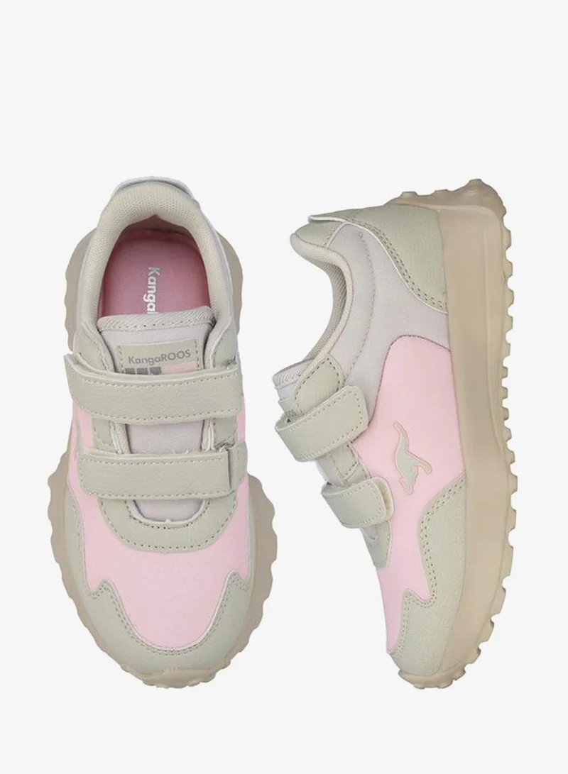Kangaroos BEIGE Girls Hook & Loop School Sneakers for Women | Best Price UAE