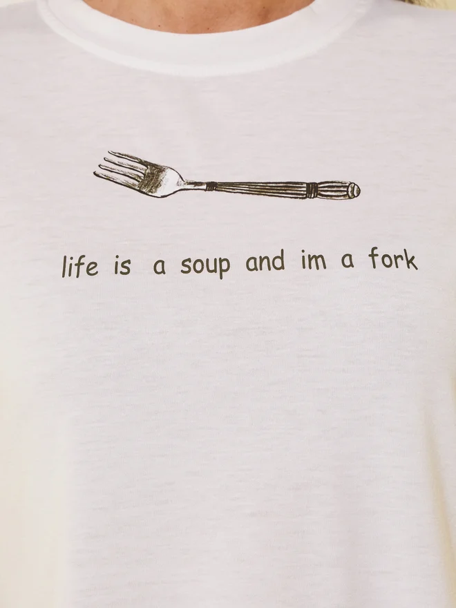 Take Two Take Two Slogan Print Round Neck T-Shirt