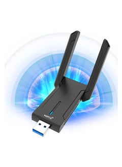 5400Mbps USB WiFi Dongle for PC, High Gain WiFi 6E Adapter, Tri-band USB 3.0 Wireless Dongle 6G/5G/2.4G, Low-Latency Gaming WPA3 WiFi 6 Dongle for Windows 10/11, Usb Wifi Adapter