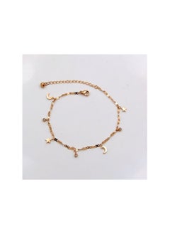 Moon Stars and zircon Anklet