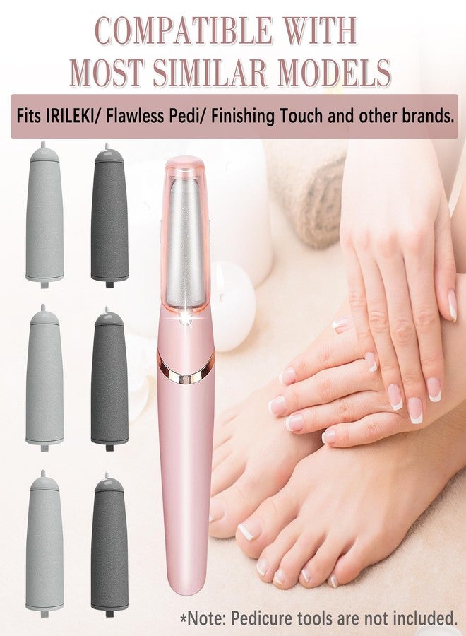 IRILEKI Pedicures Replacement Heads for Flawless Pedi, Electric Foot Callus Removers, Electric Tool Foot File Replacement Roller Head fit Finishing Touch (Upgraded-Thicker and More Durable) - Image 2