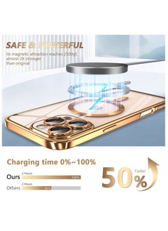 Houmt iPhone 16 Pro Case Cover with MagSafe Full Camera Lens Protector Fashionable Electroplated Magnetic Suction Full Covered Shockproof Phone Cover  for iPhone 16 Pro  - Image 5