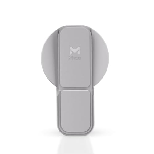 Mass Planet Grip Compatible with MagSafe-Style iPhone Devices, Made from with a Slim Foldable Holder for Secure Magnetic Attachment and one-Hand use (Titanium) by Mass - Image 1
