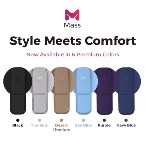 Mass Planet Grip Compatible with MagSafe-Style iPhone Devices, Made from with a Slim Foldable Holder for Secure Magnetic Attachment and one-Hand use (Titanium) by Mass - Image 2