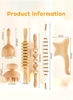 6 Pieces Wood Therapy Kit Massage Tools Kit Wood Massager Roller Gua Sha Roller Pain Relief Body Sculpting Tools - pzsku/ZE6883DC880F91373A92EZ/45/_/1697704345/a3744c74-e403-4559-a656-031661e59eee