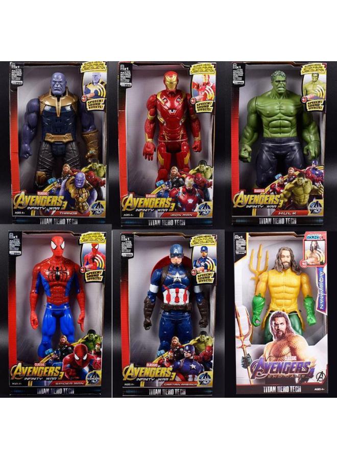 نسخة الصوت والضوء من لعبة نموذج لعبة الرجل الحديدي المتحركة هالك كابتن أمريكا من أفنجرز ليج، اللون: الرجل الحديدي - Image 2