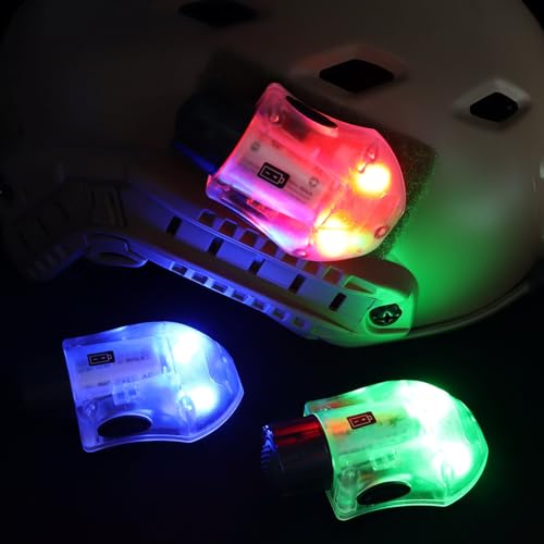 LThyzszb Tactical IR Strobe Helmet Light Military Identification Light with LED Visible Light Constant-on & Strobe Survival Signal Light (Tan-Red) - Image 5