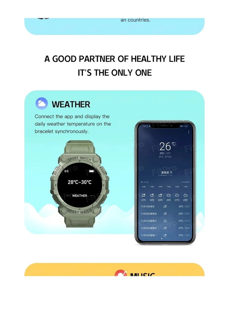 AROAQ Smart Watch, Black Large Display Bluetooth Calling Rugged Smartwatch,  Ip68 Touchscreen Fitness Smart Watch For Ios And Android - Image 3