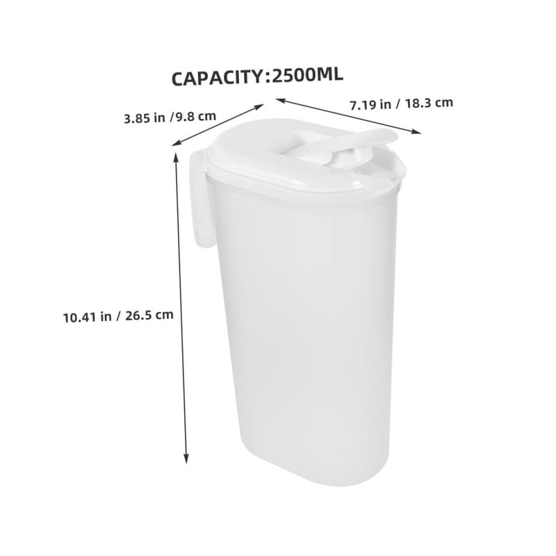 Large Capacity 2.5L Plastic Water Pitcher with Lid Beverage Jug for Fridge Cold Drinks Juice Container - Image 3