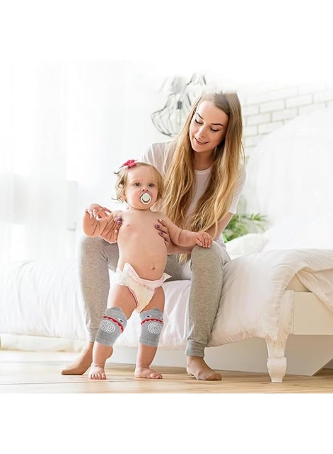 5 pairs Baby Knee Guards, breathable and non-slip, soft and comfortable, for hard floors, soft and comfortable, for babies who are learning to crawl  - Image 3