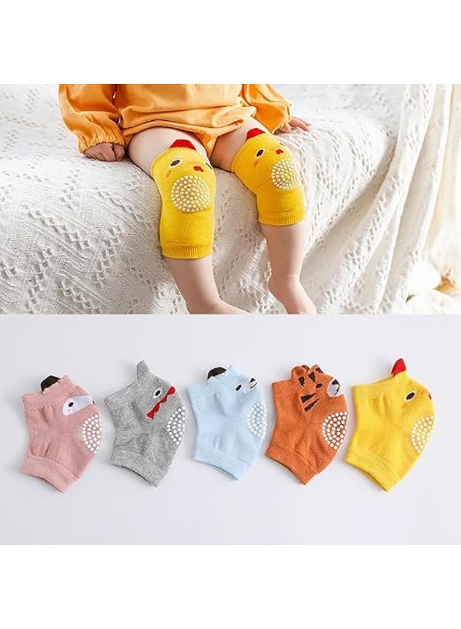 5 pairs Baby Knee Guards, breathable and non-slip, soft and comfortable, for hard floors, soft and comfortable, for babies who are learning to crawl  - Image 1