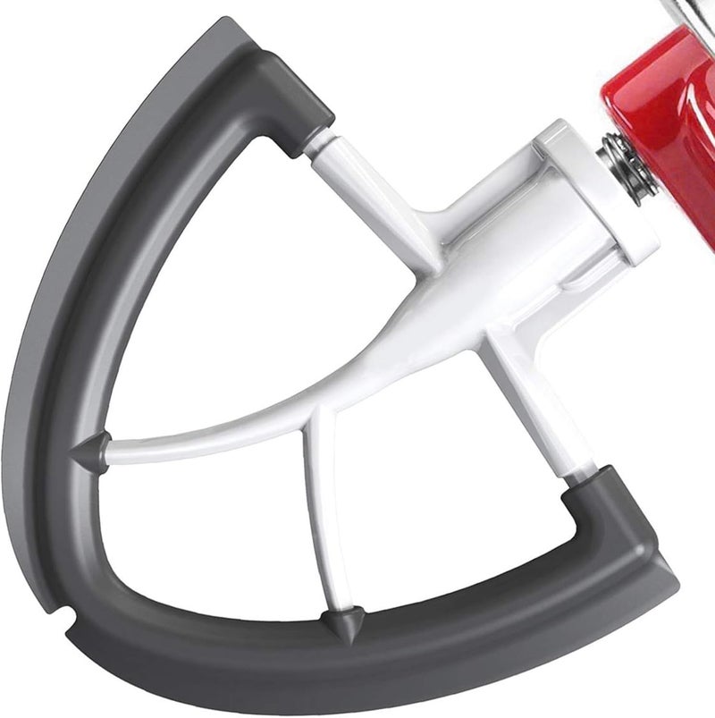 FOCOllK مضرب الحافة المرنة لخلاط Kitchenaid، سعة 4.5-5 كوارت لملحق المضرب من Kitchen Aid، يناسب الرأس المائل لملحقات خلاط Kitchenaid مع حواف سيليكون مرنة لكاشط الوعاء من - Image 1