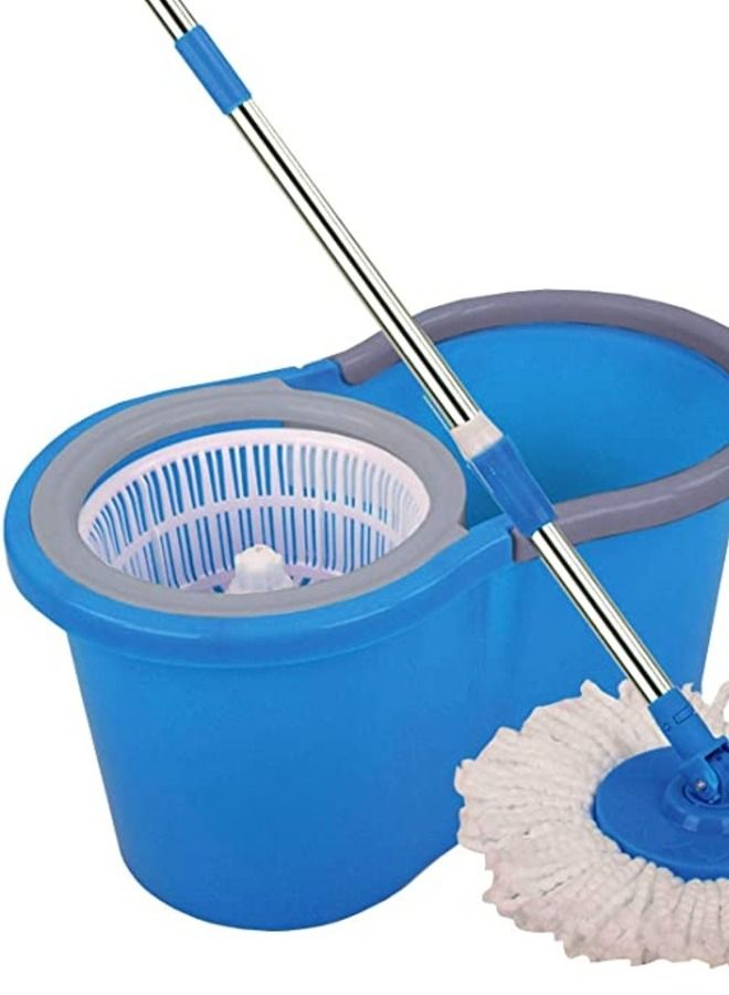 ABBASALI 360 Degree Floor Magic Spin Mop Bucket Set Microfiber Rotating Dry Heads With 2 Heads - Image 1