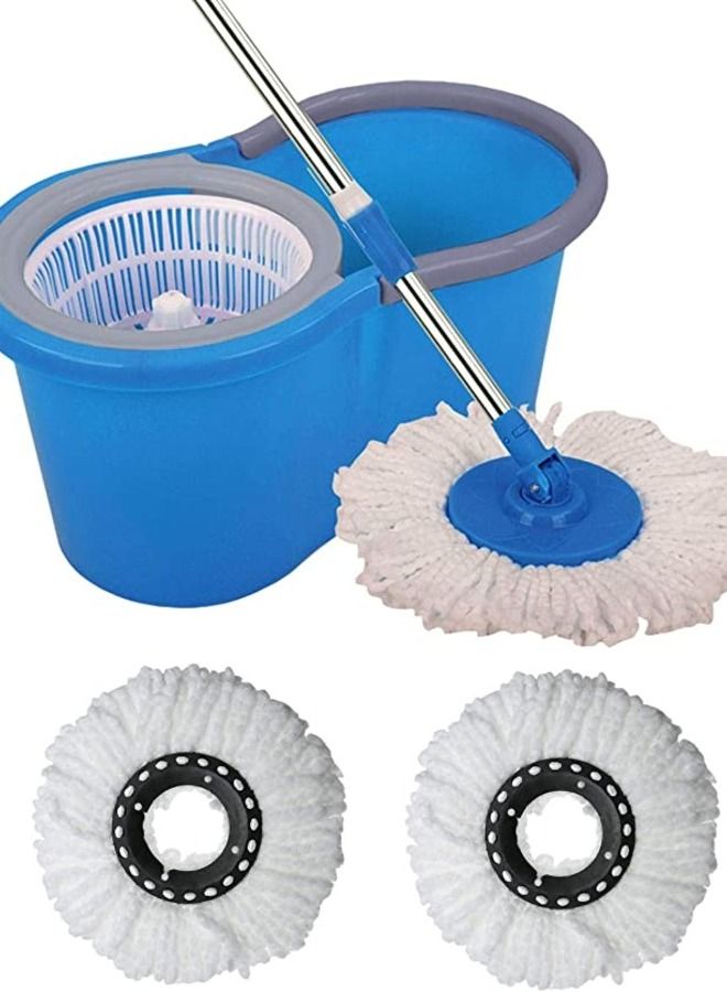 ABBASALI 360 Degree Floor Magic Spin Mop Bucket Set Microfiber Rotating Dry Heads With 2 Heads - Image 2