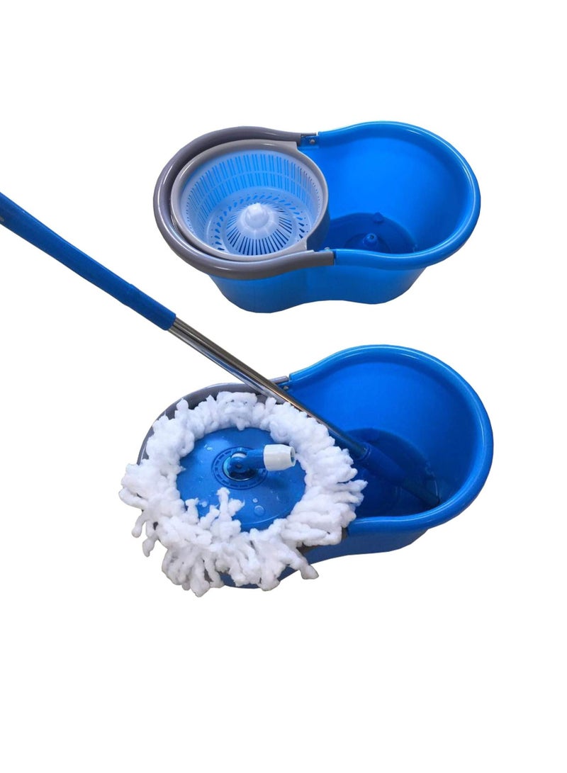 ABBASALI 360 Degree Floor Magic Spin Mop Bucket Set Microfiber Rotating Dry Heads With 2 Heads - Image 4