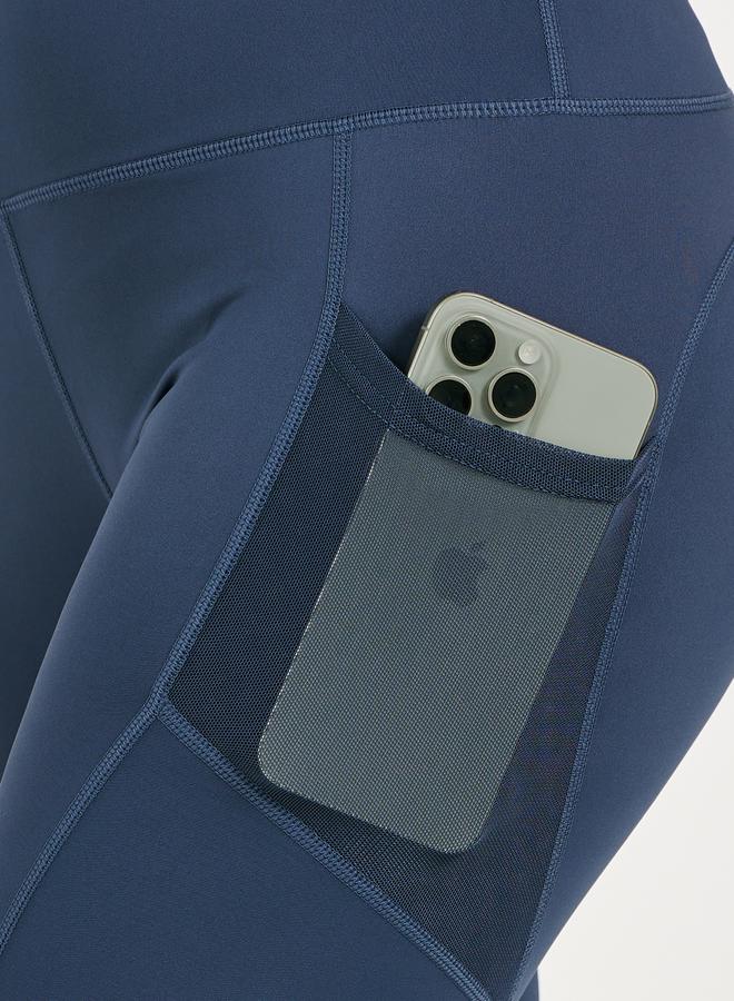 Styli Side Mesh Pocket Broad Waistband Leggings - Image 3