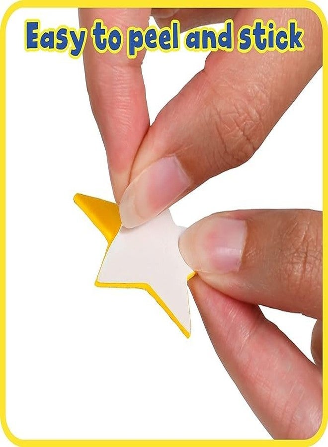 TrifleArte Star Cutouts | 100 Pieces Self Adhesive Stickers | Glitter Star Confetti | for Classroom, Wall Decor, Party Decoration and Scrapbooks | Silver and Gold - Image 2