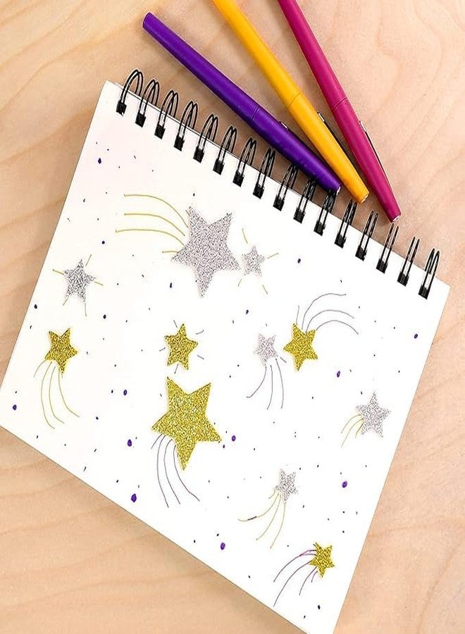TrifleArte Star Cutouts | 100 Pieces Self Adhesive Stickers | Glitter Star Confetti | for Classroom, Wall Decor, Party Decoration and Scrapbooks | Silver and Gold - Image 4