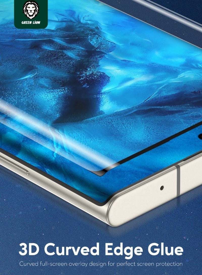 GREEN LION 3D Edge Glue Glass Screen Protector for Samsung Galaxy S23 Ultra - Clear - Image 4