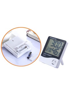 NAITIK CREATION Naitik Creation HTC1 plastic Temperature Humidity Time Display Meter with Alarm Clock Wall Mount or Table Top Multicolour  - Image 2