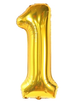 KATCHON Gold One Balloon for First Birthday - 40 Inch | Number 1 Balloon for 1st Birthday Decorations  - Image 1