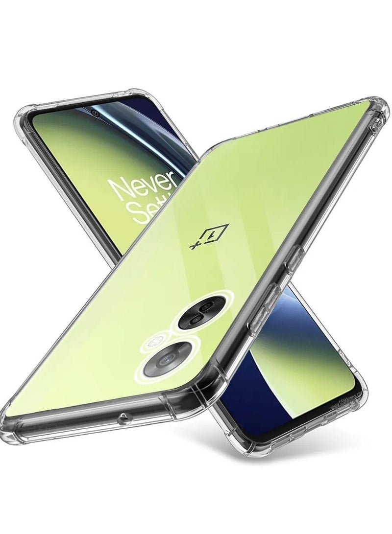 IAF OnePlus Nord CE 3 Lite Clear Case Cover Soft TPU Back Cover Flexible Slim fit Case with reinforced Bumper Corner around the edges - Image 1