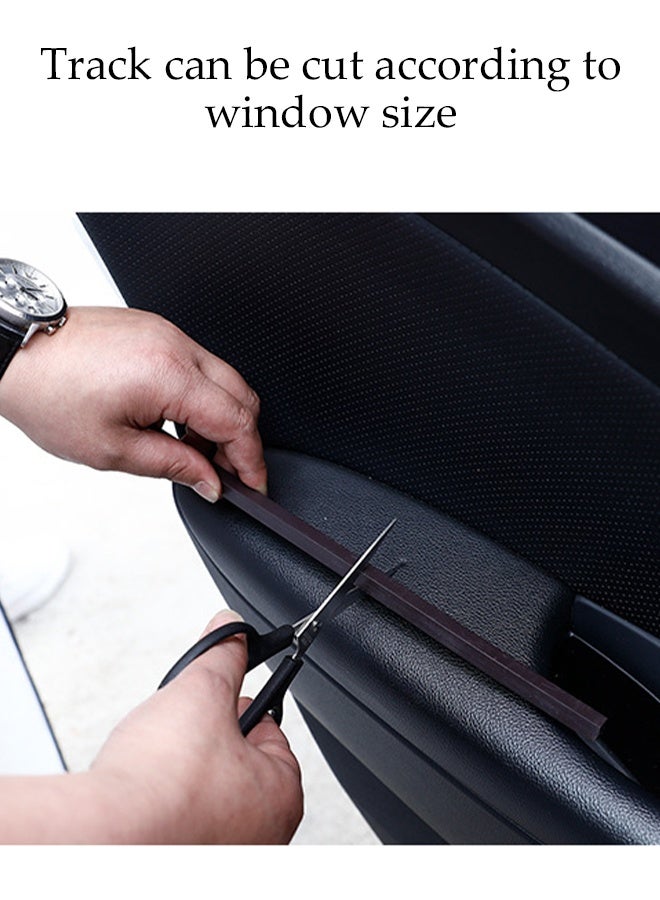 DUNISO 4 Pieces Car Side Window Sun shades，Universal Magnetic Car Curtains Suitable for Most Cars ，Blocks UV Rays，Reduce Damage from Direct Bright Sunlight（Golden) - Image 4