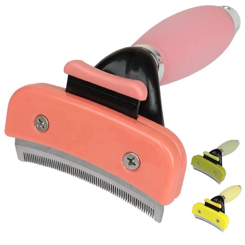 Y&D Silicone Handle Self Cleaning Cat & Dog Brush - Deshedding Pet Grooming Brushes for Long & Short Hair - Image 2