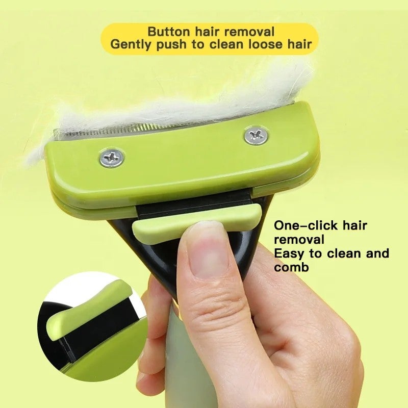 Y&D Silicone Handle Self Cleaning Cat & Dog Brush - Deshedding Pet Grooming Brushes for Long & Short Hair - Image 3
