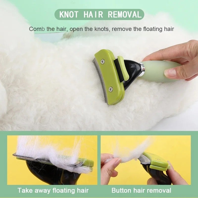 Y&D Silicone Handle Self Cleaning Cat & Dog Brush - Deshedding Pet Grooming Brushes for Long & Short Hair - Image 5