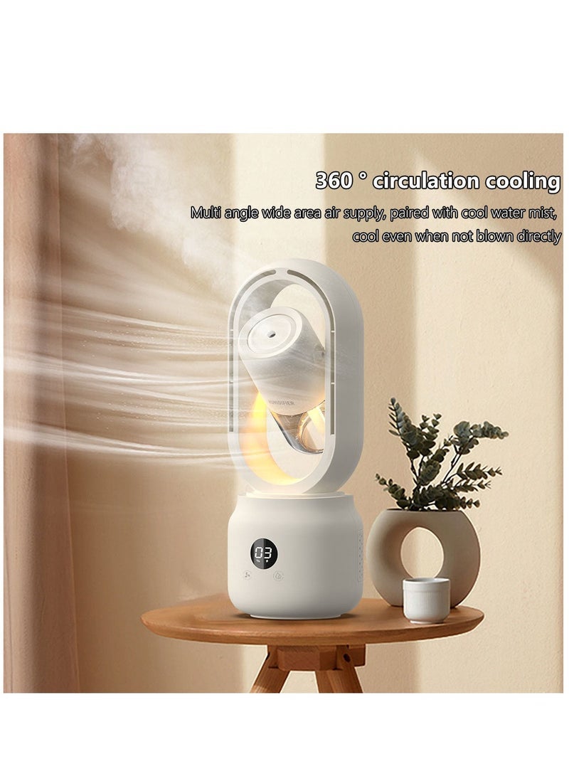 Captaintech Desk Fan Bladeless, Office Fan Small, Quiet, 3 Speed Adjustment, Touch Control, Easy to Clean, Desk Fans Small Quiet, Ideal for Office, Living Room, Bedroom - Image 2