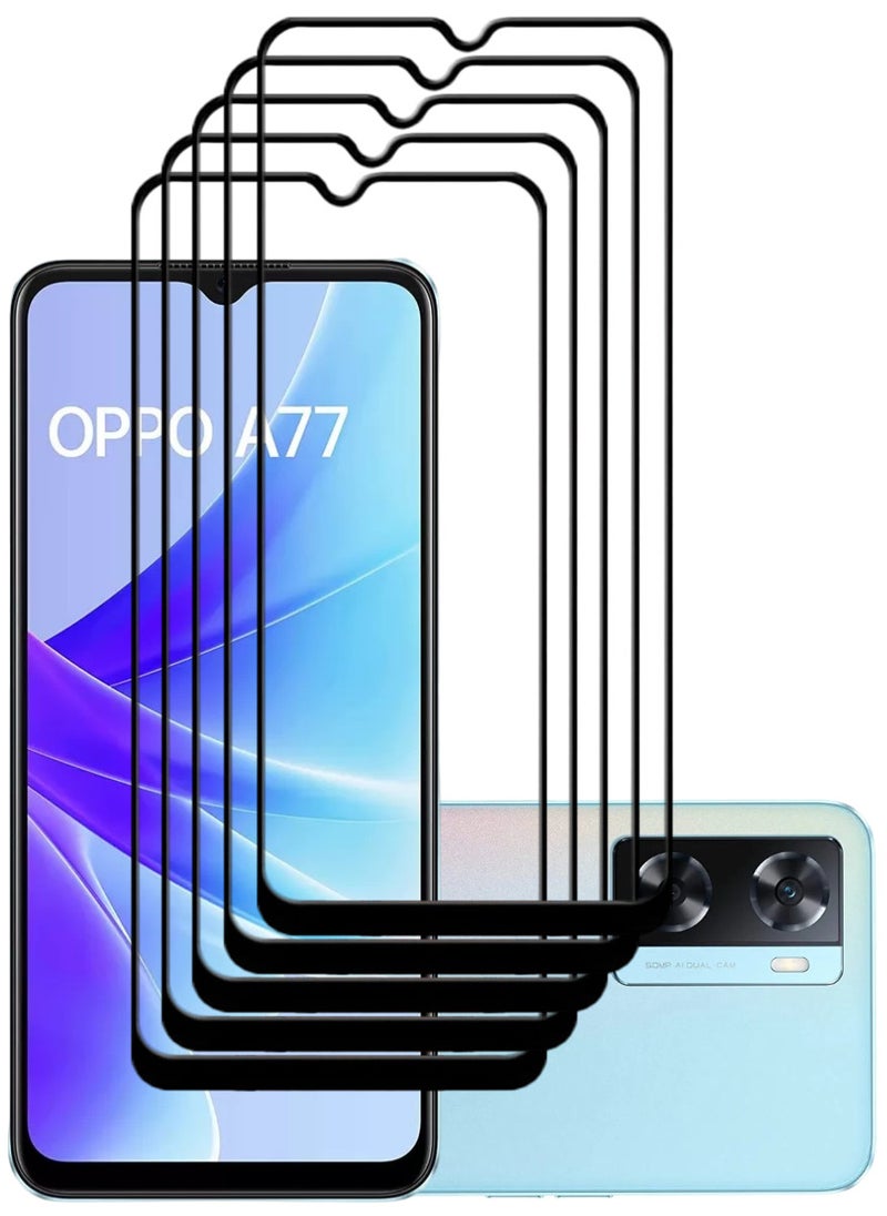 ACLIX 5 Pieces Antistatic ESD Dustproof Premium Quality High Definition Tempered Glass Screen Protector Designed For Oppo A77 4G - Image 1